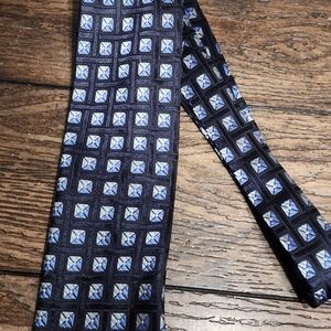 Sophisticated Navy and Sky Blue Geometric Men's Tie